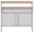 Produktbild 5 för Barbord med 2 bordsskivor vit och ek 130x40x120 cm