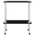 Produktbild 2 för Hylla 2 hyllplan svart 40x40x47 cm härdat glas