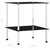 Produktbild 5 för Hylla 2 hyllplan svart 40x40x47 cm härdat glas