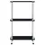 Produktbild 2 för Hylla 3 hyllplan svart 40x40x67 cm härdat glas