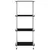 Produktbild 2 för Hylla 4 hyllplan svart 40x40x100 cm härdat glas