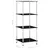 Produktbild 5 för Hylla 4 hyllplan svart 40x40x100 cm härdat glas