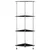 Produktbild 2 för Hylla 4 hyllplan svart 30x30x100 cm härdat glas