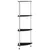 Produktbild 3 för Hylla 4 hyllplan svart 30x30x100 cm härdat glas