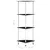 Produktbild 6 för Hylla 4 hyllplan svart 30x30x100 cm härdat glas