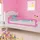 Sängskena för barn rosa 180x42 cm polyester