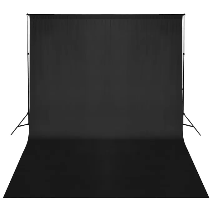 Stativ och fotobakgrund 500 x 300 cm svart