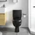 Produktbild 2 för Toalettstol med cistern svart
