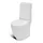 Toalettstol och bidé vit keramik inkl. cistern