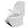 Toalettstol och bidé vit keramik inkl. cistern