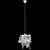 Produktbild 5 för Taklampa Paljettlampa silverfärg 21,5x30 cm