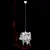 Produktbild 9 för Taklampa Paljettlampa silverfärg 21,5x30 cm