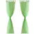 Produktbild 2 för Genomskinlig gardin 140 x 175 cm 2-pack Apple Green