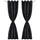 2-pack svarta mörkläggningsgardiner med metallringar 135 x 245 cm