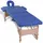 Hopfällbar massagebänk med 3 sektioner träram blå