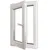 Produktbild 3 för Treglasfönster PVC Dreh-kipp handtag på höger sida 600 x 1000 mm