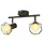 Taklampa industri-design spotlights med 2 LED-glödlampor svart