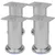 Produktbild för Runda soffben krom 4 st 120 mm