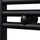 Handdukstork centralvärme element båge svart 480 x 480 mm