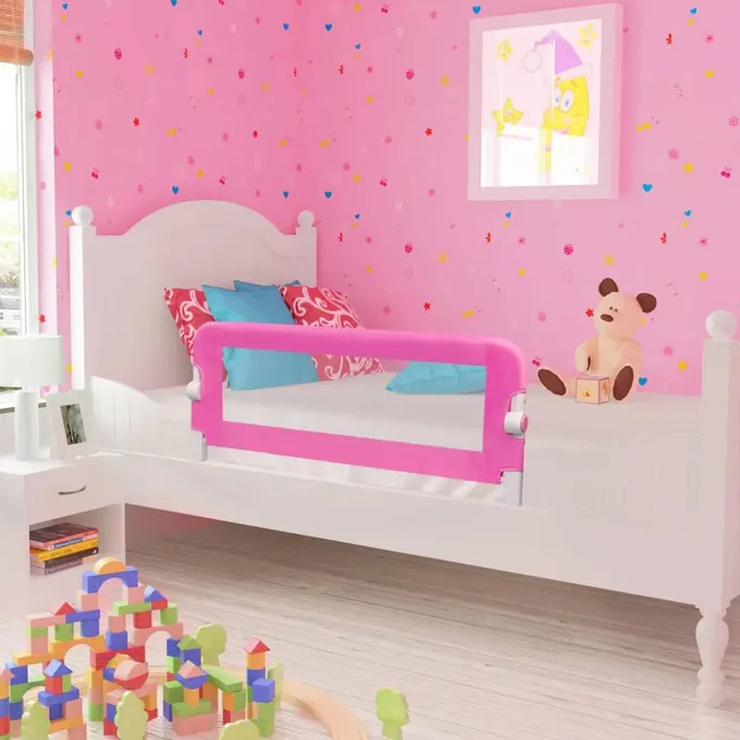 Sängskena för barnsäng 102 x 42 cm rosa