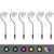 Produktbild 2 för Soldrivna trädgårdslampor LED 6 st 9x7,8x29,5 cm