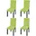 Rakt elastiskt stolsöverdrag 4 st grön