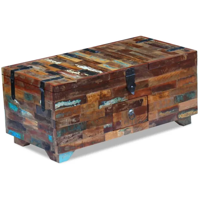 Kistbord massivt återvunnet trä 80x40x35 cm
