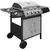 Produktbild 2 för Gasolgrill 4+1 kokzoner svart och silver