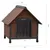 Produktbild 3 för @Pet Hundkoja med plastklaffar Rustique brun 88x78x80 cm