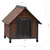 Produktbild 3 för @Pet Hundkoja med plastklaffar Rustique brun 102x82x87 cm