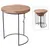 Produktbild 2 för H&S Collection Sidobord 3 st teak och metall