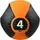 Pure2Improve Medicinboll med handtag 4 kg orange
