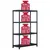 Produktbild 6 för Förvaringshylla svart 220 kg 90x40x138 cm plast 