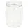 Syltburkar i glas med vita och röda lock 48 st 230 ml