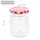 Syltburkar i glas med vita och röda lock 96 st 230 ml