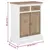 Produktbild 9 för Skänk vit 60x30x80 cm massivt trä