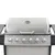 Produktbild 6 för Gasolgrill med 6 grillzoner rostfritt stål silver