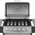 Produktbild 8 för Gasolgrill med 6 grillzoner rostfritt stål silver