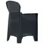 Produktbild 4 för Caféset 3 delar plastrotting antracit