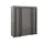Garderob med fack och stänger grå 150x45x176 cm tyg