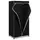 Garderob svart 75x50x160 cm