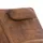 Massageschäslong med kudde brun konstmocka