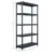 Produktbild 9 för Förvaringshyllor 2 st svart 250 kg 80x40x180 cm plast