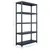 Produktbild 9 för Förvaringshyllor 2 st svart 500 kg 100x40x180 cm plast