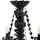 Takkrona med pärlor svart 8 x E14-glödlampor