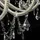 Takkrona med pärlor vit 12 x E14-glödlampor