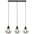 Produktbild 2 för Taklampa med diamantdesign svart 3 x E27-lampa