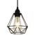 Produktbild 4 för Taklampa med diamantdesign svart 3 x E27-lampa