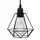 Taklampa med diamantdesign svart 3 x E27-lampa