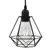 Produktbild 5 för Taklampa med diamantdesign svart 3 x E27-lampa